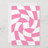 Bewerkbaar slaapfeest verjaardagsfeest kaart (Achterkant)