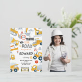 Bewerkbaar Sluit de wegenbouwfoto Kaart (Staand voorkant)