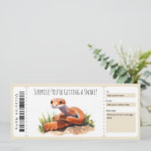 Bewerkbaar Snake Gift Certificaat voor slangenlief Kaart (Staand voorkant)