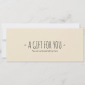 Bewerkbaar Snake Gift Certificaat voor slangenlief Kaart (Achterkant)