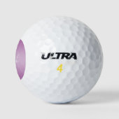 Bewerkbaar Soft Mauve Ombre & White Text Script Golfballen (Logo)