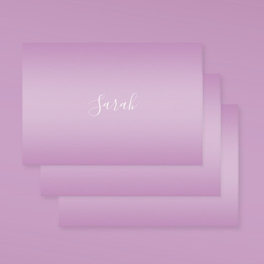 Bewerkbaar Soft Mauve Ombre & White Text Script Inpakpapier Vel
