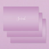 Bewerkbaar Soft Mauve Ombre & White Text Script Inpakpapier Vel