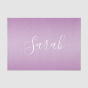 Bewerkbaar Soft Mauve Ombre & White Text Script Tissuepapier