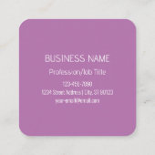 Bewerkbaar Soft Mauve Ombre & White Text Script Vierkante Visitekaartje (Achterkant)