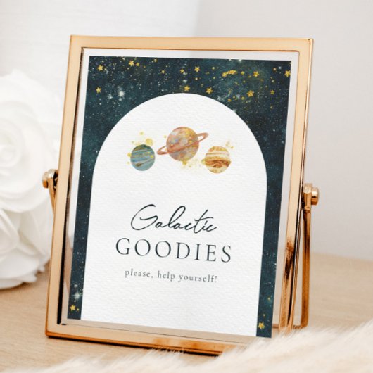 Bewerkbaar Space Party-teken Poster