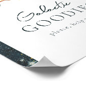 Bewerkbaar Space Party-teken Poster (Hoek)