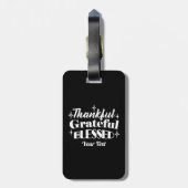 Bewerkbaar Sparkling Thanksgiving Quote Design Bagagelabel (Achterkant verticaal)