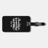 Bewerkbaar Sparkling Thanksgiving Quote Design Bagagelabel (Achterkant horizontaal)