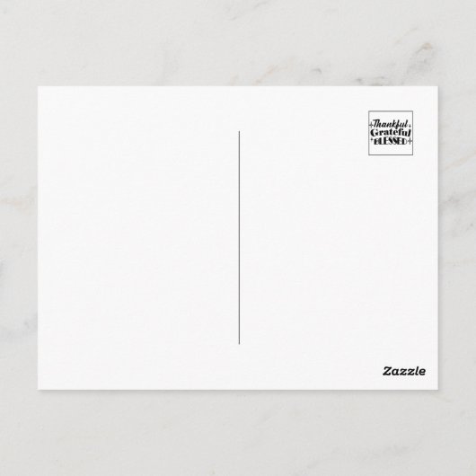 Bewerkbaar Sparkling Thanksgiving Quote Design Briefkaart (Achterkant)