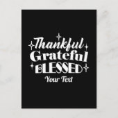 Bewerkbaar Sparkling Thanksgiving Quote Design Briefkaart (Voorkant)