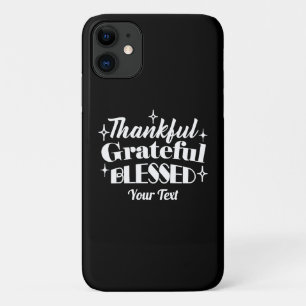 Bewerkbaar Sparkling Thanksgiving Quote Design Case-Mate iPhone Case