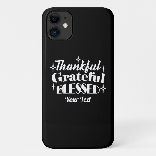 Bewerkbaar Sparkling Thanksgiving Quote Design Case-Mate iPhone Case (Achterkant)