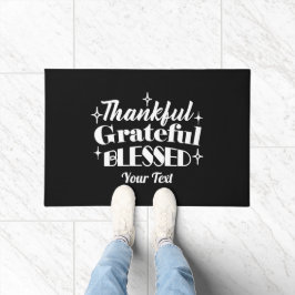 Bewerkbaar Sparkling Thanksgiving Quote Design Deurmat