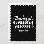 Bewerkbaar Sparkling Thanksgiving Quote Design Feestdagenkaart (Voorkant / Achterkant)