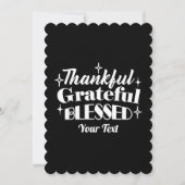 Bewerkbaar Sparkling Thanksgiving Quote Design Feestdagenkaart (Voorkant)