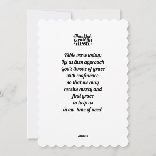 Bewerkbaar Sparkling Thanksgiving Quote Design Feestdagenkaart (Achterkant)