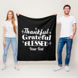 Bewerkbaar Sparkling Thanksgiving Quote Design Fleece Deken