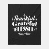Bewerkbaar Sparkling Thanksgiving Quote Design Fleece Deken (Voorkant)