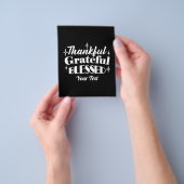 Bewerkbaar Sparkling Thanksgiving Quote Design Flyer (Hand)
