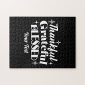 Bewerkbaar Sparkling Thanksgiving Quote Design Legpuzzel (Horizontaal)