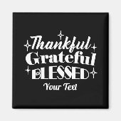 Bewerkbaar Sparkling Thanksgiving Quote Design Magneet (Voorkant)