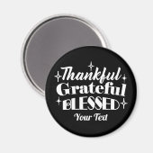 Bewerkbaar Sparkling Thanksgiving Quote Design Magneet (Voorkant / Achterkant)