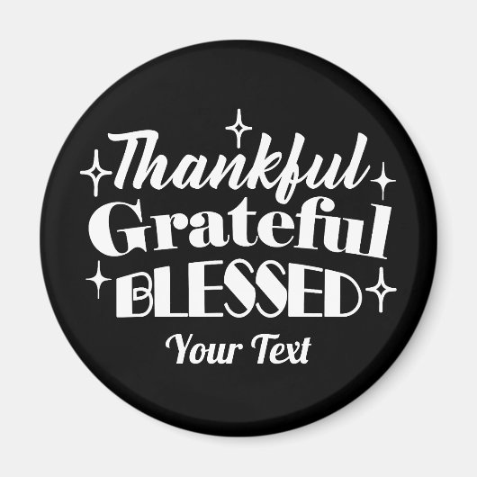 Bewerkbaar Sparkling Thanksgiving Quote Design Magneet (Voorkant)