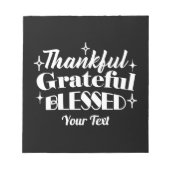 Bewerkbaar Sparkling Thanksgiving Quote Design Notitieblok (Voorkant)