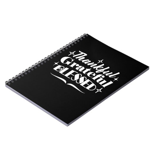 Bewerkbaar Sparkling Thanksgiving Quote Design Notitieboek (Linkerzijde)