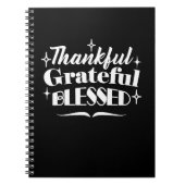 Bewerkbaar Sparkling Thanksgiving Quote Design Notitieboek (Voorkant)