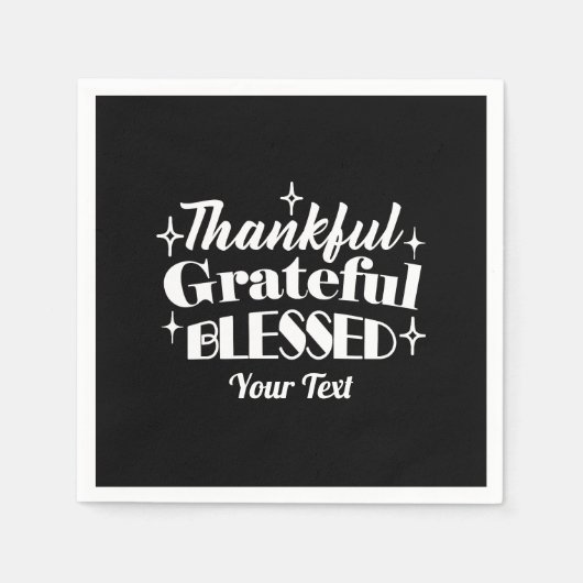 Bewerkbaar Sparkling Thanksgiving Quote Design Servet (Voorkant)