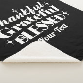 Bewerkbaar Sparkling Thanksgiving Quote Design Sherpa Deken (3/4)