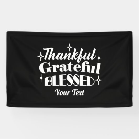 Bewerkbaar Sparkling Thanksgiving Quote Design Spandoek (Horizontaal)