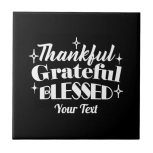 Bewerkbaar Sparkling Thanksgiving Quote Design Tegeltje