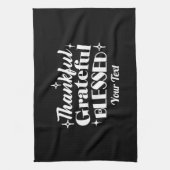 Bewerkbaar Sparkling Thanksgiving Quote Design Theedoek (Verticaal)