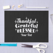 Bewerkbaar Sparkling Thanksgiving Quote Design Tissuepapier (Craft)