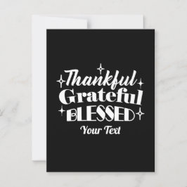 Bewerkbaar sprankelend Thanksgiving citaat ontwerp Briefkaart