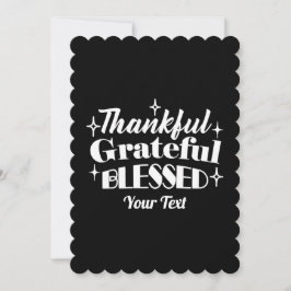 Bewerkbaar sprankelend Thanksgiving citaat ontwerp Feestdagenkaart