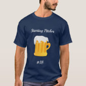 Bewerkbaar startbier t-shirt (Voorkant)
