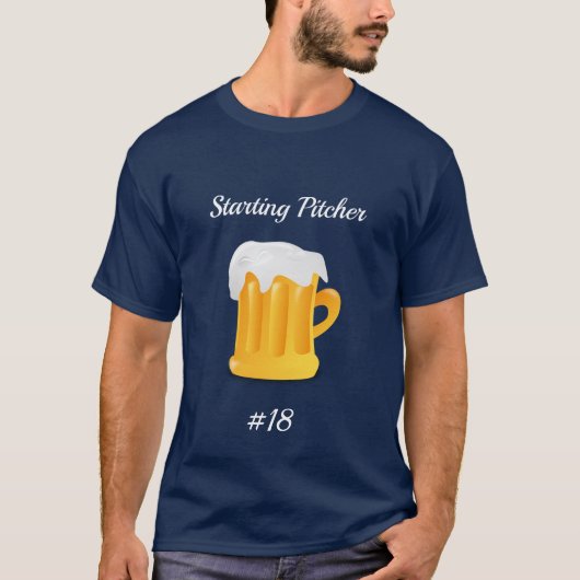 Bewerkbaar startbier t-shirt (Voorkant)