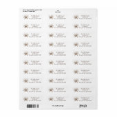 Bewerkbaar Ster en Bessen Retouradres Etiket (Full Sheet)