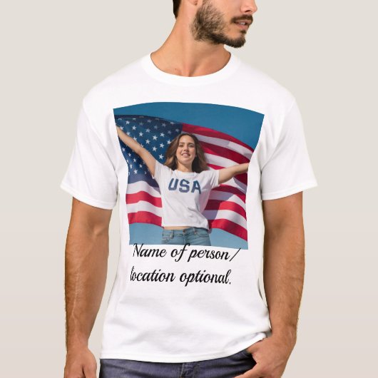 Bewerkbaar T-shirt met gepersonaliseerde afbeeldin (Voorkant)
