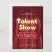 Bewerkbaar Talentshow Uitvoerende Kunsten Programm Bedankkaart (Voorkant)
