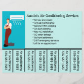 Bewerkbaar telefoonnummer voor airconditioningserv flyer (Voorkant)