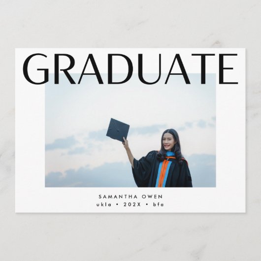 bewerkbaar tempel stijlvol afstuderen voor foto's  aankondiging (Voorkant)