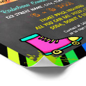 Bewerkbaar terug naar school jaren 80 thema flyer poster (Hoek)