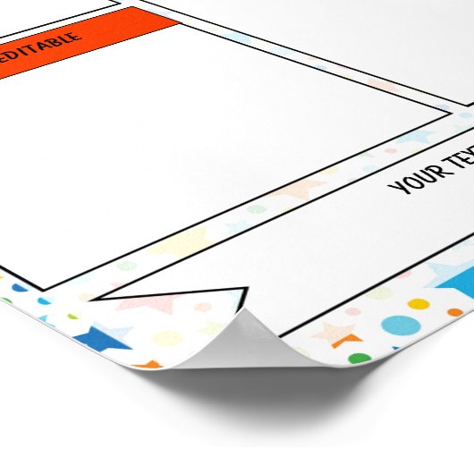 Bewerkbaar Terug naar School Nieuwsbrief Sjabloon Poster (Hoek)