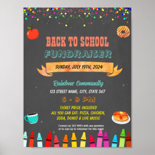 Bewerkbaar Terug naar School Ontbijt Social Flyer Poster