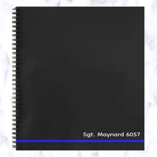 Bewerkbaar Thin Blue Line Police Enforcement not Notitieboek